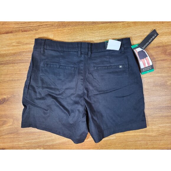 NWT Banana Republic Authentic Chino Flat-Front Shorts Womens Sz 12 Black - Picture 4 of 4